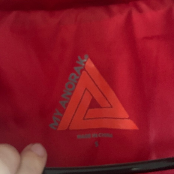 Anorak The Stitched Fashion Puffer Vest Red Vinyl woman’s Small - Picture 5 of 6